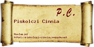 Piskolczi Cinnia névjegykártya
